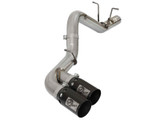 49-44089-B Rebel XD Series 4 IN 409 Stainless Steel DPF-Back Exhaust w/Dual Black Tips GM Diesel Trucks 17-19 V8-6.6L (td) L5P