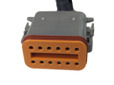 PSI Power 10" CAT Injector Pigtail – 12-Way Deutsch Connector Cummins Injector Harness - PSI2041