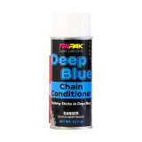 TRIPAK Deep Blue Chain Conditioner spray can displayed with label and nozzle, formulated to lubricate, protect, and extend the life of chains in motorcycles, machinery, and industrial equipment.