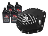 46-71281B aFe POWER Pro Series Rear Differential Cover Black w/ Machined Fins & 