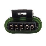 Close-up of PSI Power PSI2069 6-inch 5-way Aptiv connector pigtail for Detroit injectors and GM LS2 ignition coils
