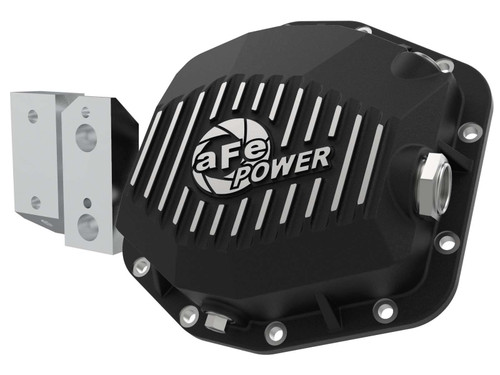 Pro Series Rear Differential Cover in black with machined fins for 2020–2023 Jeep Gladiator (JT) with Dana M220 rear differential, designed for enhanced cooling and durability.