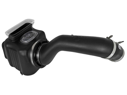 Momentum HD Cold Air Intake System with Pro DRY S Filter for 2017–2019 GM diesel trucks with V8 6.6L L5P engines, engineered for improved airflow, increased horsepower, and enhanced engine performance.