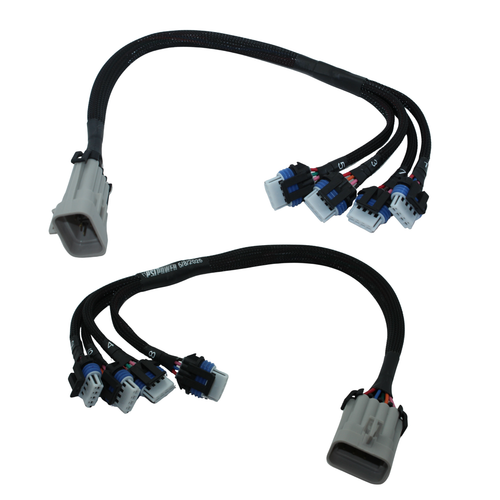 LS Ignition Coil Remote Mount 20-inch Harness Set (PSI3002) shown with connectors and wiring layout for relocating LS ignition coils.