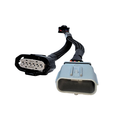 Throttle Control Module for 2007–2025 Nissan vehicles (model 44300), featuring a sleek black control unit with labeled ports, a durable wiring harness, and OEM-style connectors designed for quick plug-and-play installation to enhance throttle response and reduce acceleration lag.