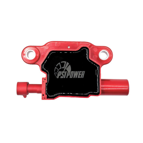 Close-up of PSI Power LS ignition coil showing connector and high-performance housing design