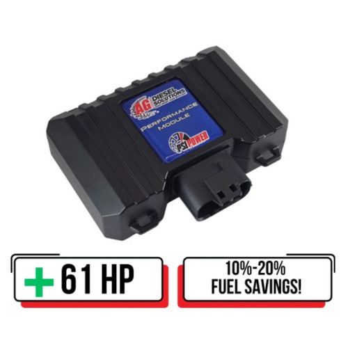 PSI Power Performance Module for C7 and C9 CAT Engines, featuring a black control unit with durable wiring harness and plug-in connectors.