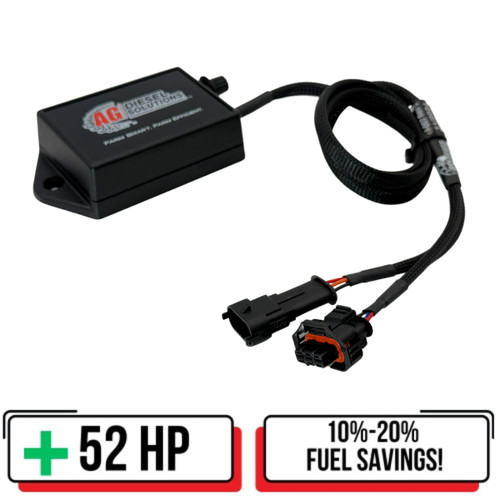 PSI Power Performance Module for 4.5L, 6.75L, and 6.7L Cummins Tier III Engines, shown with a black control unit and integrated wiring harness with connectors.