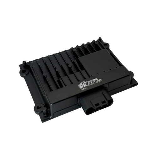 Performance Module for 8.7L Iveco Bosch CR Tier III Engines (model IV6902) shown with a sturdy black housing, labeled connectors, and plug-in wiring harness, designed to improve engine power, torque, and overall performance. Performance Module for 8.7L Iveco Bosch CR Tier III Engines (model IV6902) shown with a sturdy black housing, labeled connectors, and plug-in wiring harness, designed to improve engine power, torque, and overall performance.
