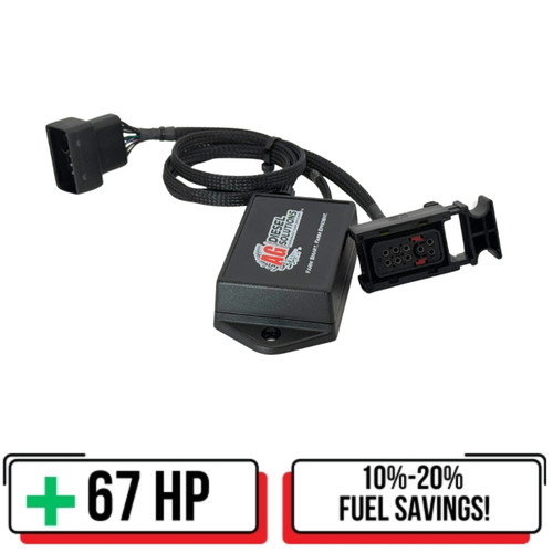 Performance Module for 6.0L Perkins, 6.6L/7.4L SISU, 6.7L Iveco, 6.8L John Deere, and 5.9L/6.75L/7.5L Cummins Engines, 24V version (model VP3044-24V) featuring a durable black housing with labeled connectors and plug-in wiring harness, designed to boost engine power, torque, and overall performance across multiple engine types.