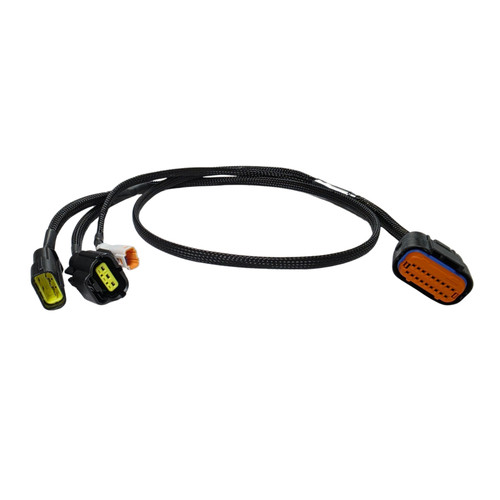 PSI Power Performance Module for 2.8L and 3.6L CAT Tier IV Final Engines, featuring a compact black control unit with attached wiring harness and connectors.
