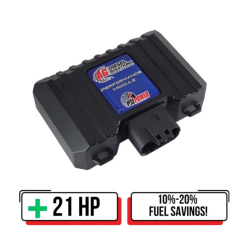 PSI Power Performance Module for 2.8L and 3.6L CAT Tier IV Final Engines, featuring a compact black control unit with attached wiring harness and connectors.