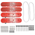 Top-down view of PSI Power red aluminum LS valve cover kit components