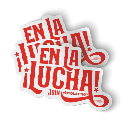 En La ¡Lucha! (5" x 3" Vinyl Sticker -- Pack of Two!)