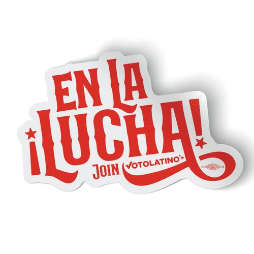 En La ¡Lucha! (5" x 3" Vinyl Sticker -- Pack of Two!)