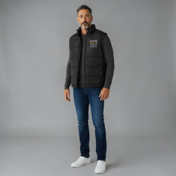 WAA Burnside Black Puffer Vest Logo