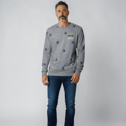 Star Crewneck  Sweatshirt Vintage Gray