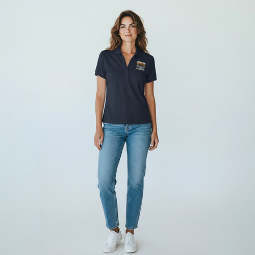 Womens Navy Blue Polo