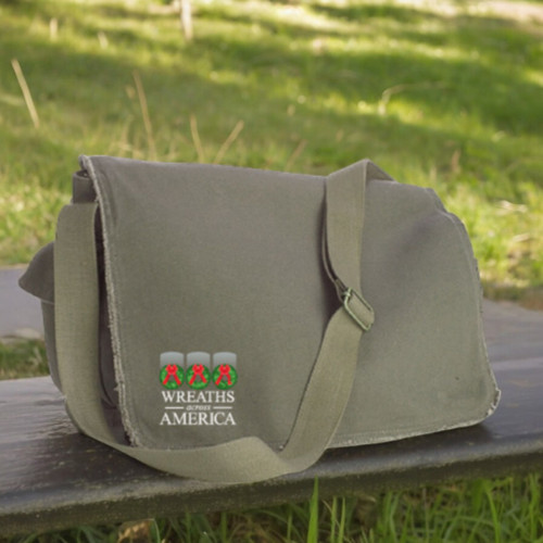 WAA Logo Army Green Messenger Bag WAA Logo Army Green Messenger Bag