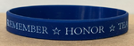 Navy REMEMBER*HONOR*TEACH Wristband - Adult