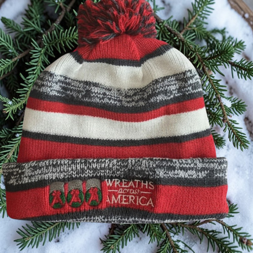 Red, White & Blue Pom Beanie