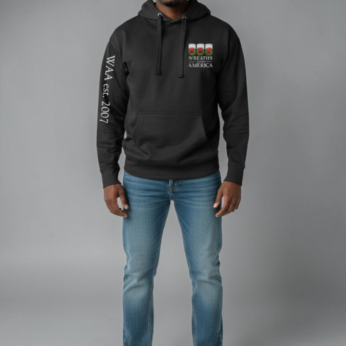 Cotton Heritage Sleeve Print Hoodie | Vintage Black 