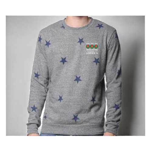 NEW! Star Crewneck Sweatshirt Vintage Grey