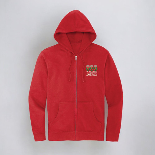 NEW! Red Full-Zip Fleece Hoodie