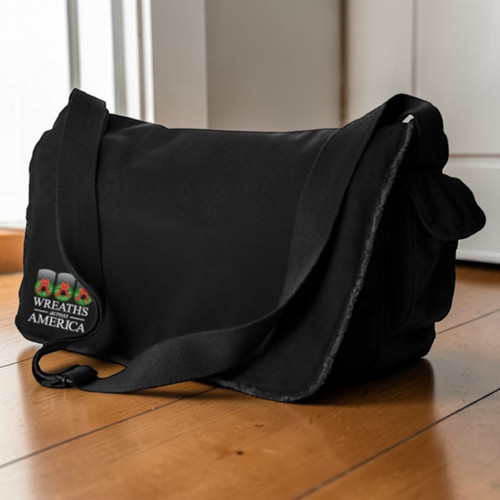 WAA Logo Black Messenger Bag