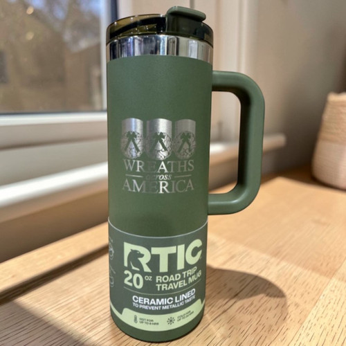 NEW! Army Green RTIC Travel Mug