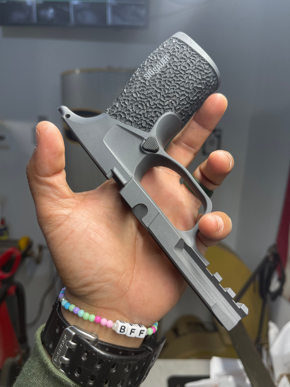 CUSTOM SIG P365 X MACRO SNIPER GREY/STIPPLED FRAME