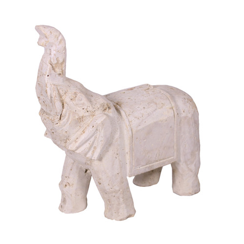 Travertine Stone Lucky Elephant Statue