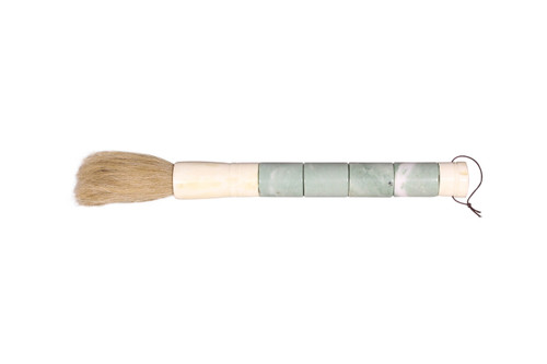 White Cylindrical Jade Calligraphy Brush