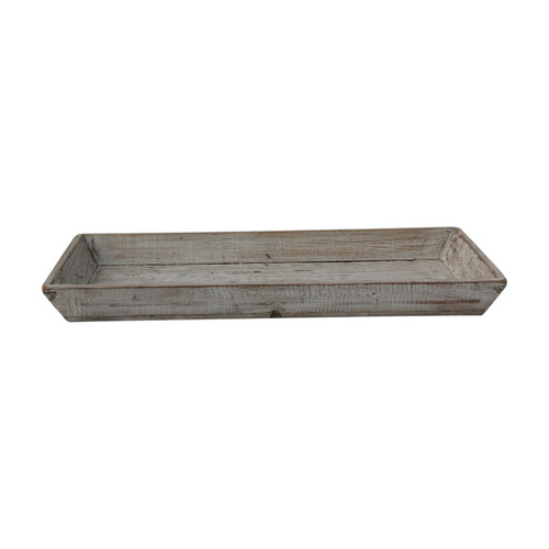 Reclaimed Wood Tray Off white wash