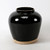 Glazed obsidian large vase with unfinished base Vintage