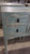 Four drawers console table weathered soft aqua 39x10x33H