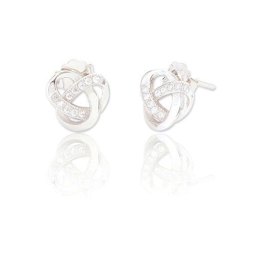 Corinne Stud Earrings - Silver