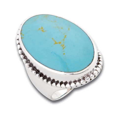Zinnia Stone Ring - Turquoise