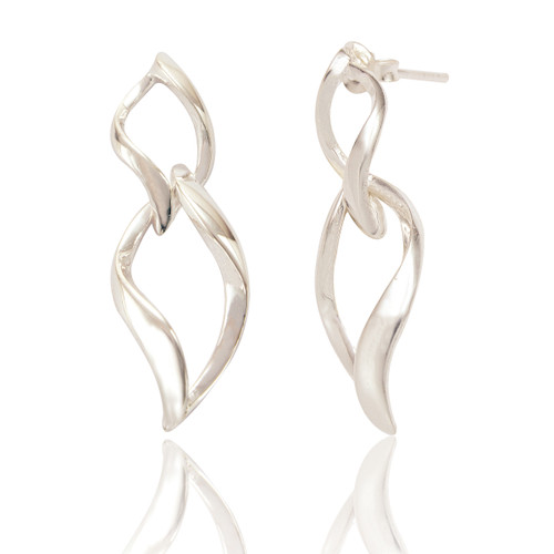 Petra Drop Earrings - Silver