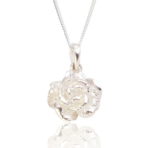 Rosa Pendant & Chain - Silver