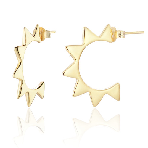 Octavia Sun Hoop Earrings - Gold