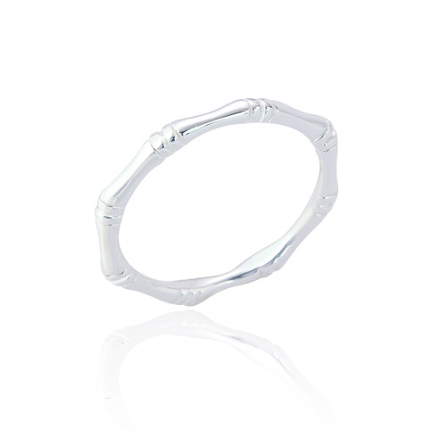 Nika Bamboo Ring - Silver