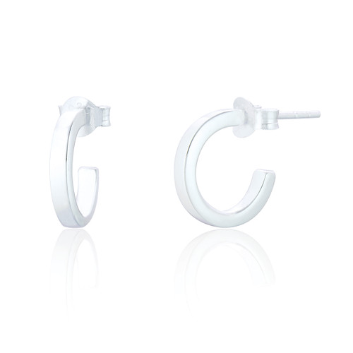 Reese Mini Chunky Hoops - Silver