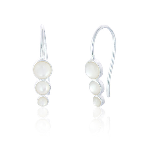 Hama Pearl Earrings - Silver