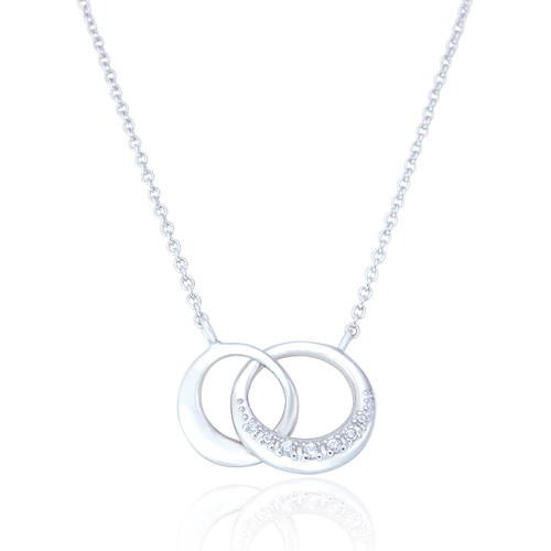 Anais C.Z Circle Necklace - Silver