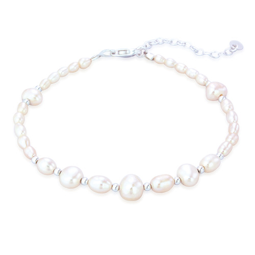 Raechel Freshwater Pearl Bracelet - Silver