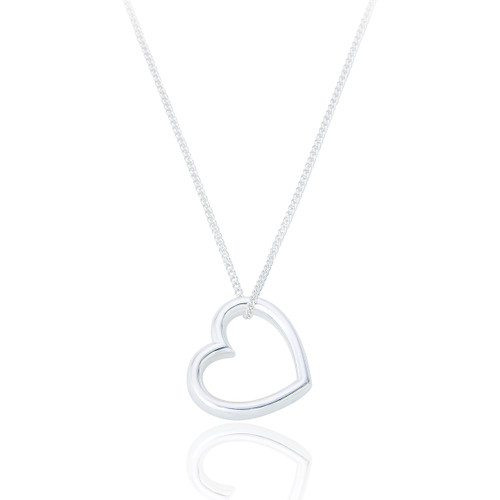 Princess Heart Pendant & Chain - Silver Princess Heart Pendant & Chain - Silver