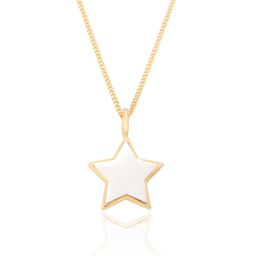 Missy Mother of Pearl Star Pendant & Chain - Gold