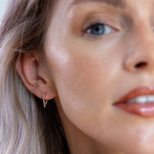 Brea Triangle Earrings - Silver