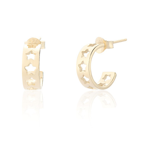 Majella Star Hoop Earrings - Gold